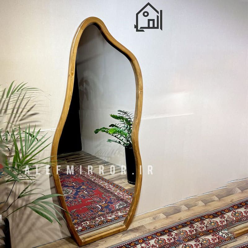 آینه قدی چوب روس مدل رز تولیدی خانه الف