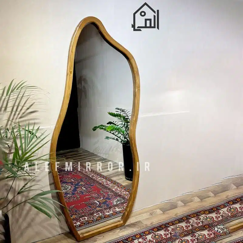 آینه قدی چوب روس مدل رز تولیدی خانه الف