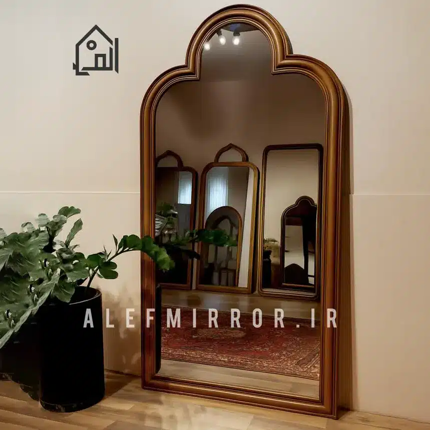 آینه قدی چوب قهوه ای مدل جیران تولیدی خانه الف