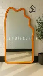 آینه قدی چوب نارنجی مدل رویان تولیدی خانه الف